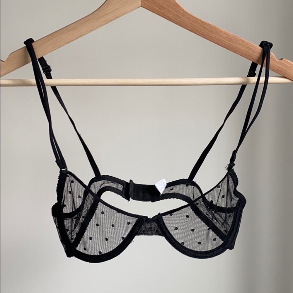 Sheer Polka Dot Bra